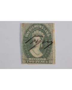 Timbre Colonie anglaise Tasmanie Victoria two pence 1857-1860