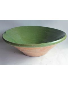 Ancien Bol Tian provençal terre vernissée vert