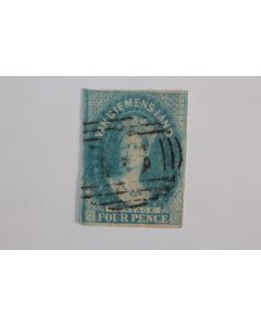Timbre Colonie anglaise Tasmanie Victoria four pence 1857-1860
