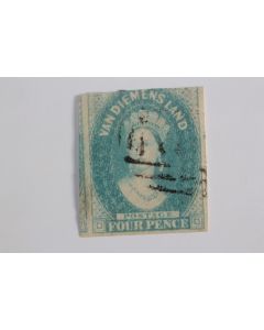 Timbre Colonie anglaise Tasmanie Victoria four pence 1857-1860