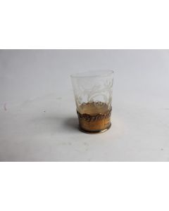 Ancien verre a liqueur argent cristal