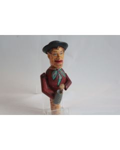 Bouchon à système bois sculpté Art Populaire