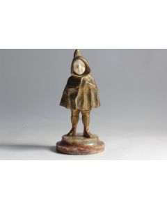 Bronze Chryséléphantine Georges OMERTH Enfant à la cape