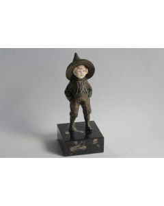 Bronze Chryséléphantine BAILLY Charles-Eloy Petit garçon