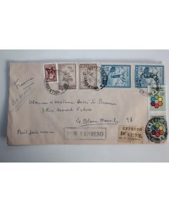 Enveloppe timbres Argentine via aereo expreso 1969