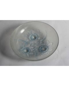 SABINO Coupe verre opalescent Anémones Art déco