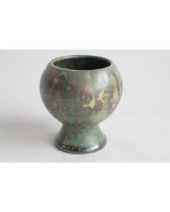 Petit vase grès à cristallisations signé