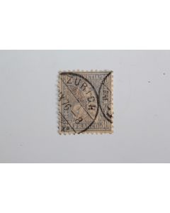 Timbres Suisse Helvétie assise 30 Franco bleu 1862