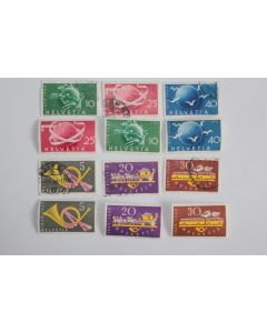 Timbres Suisse anniversaire des postes et UPU 1949