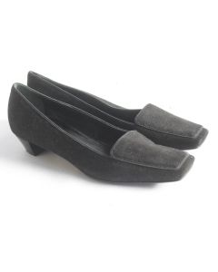 Sergio ROSSI Mocassins femme daim noir T38
