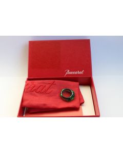 BACCARAT Bague Torsade cristal émeraude T51