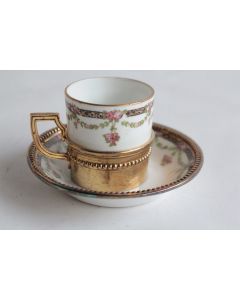 Tasse porcelaine et vermeil