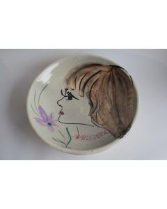 VALLAURIS Coupe céramique Visage de Femme