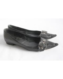 Christian DIOR Ballerines cuir noir T39,5