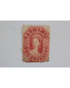Timbre Colonie anglaise Tasmanie Victoria one shilling 1864-1870