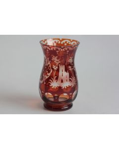 Petit vase cristal Bohème overlay