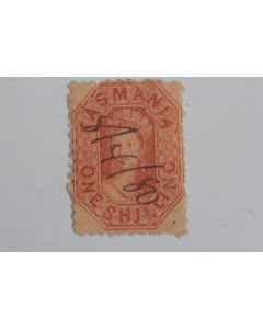 Timbre Colonie anglaise Tasmanie Victoria one shilling 1864-1870