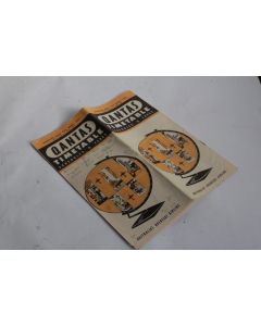 Brochure Qantas timetable Australia's airline 1957 Aviation