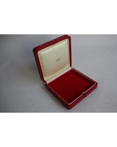 LOMBARD Écrin pour bijoux cuir rouge