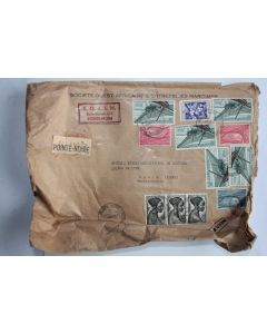 Enveloppe air mail Pointe Noire S.O.A.E.M recommandée 1958