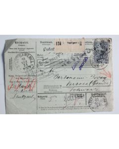 CPA Allemagne Stuttgart Zollfrei recommandée 1921 