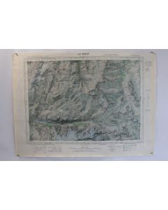 Ancienne Carte IGN La Grave 1/50000 type 1922