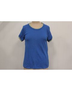 HERMES Haut bleu coton Femme T38