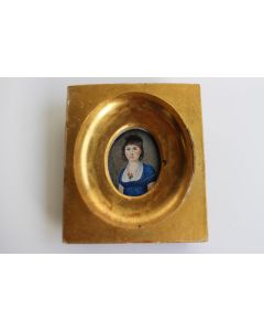 Peinture miniature portrait sur ivoire XVIIIe siècle 