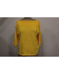 HERMES Haut jaune coton Femme T40