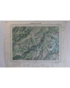Ancienne Carte IGN St Gervais les Bains 1/50000 type 1922