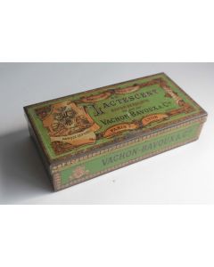 Boîte à savon tôle lithographiée le lactescent vachon-bavoux & cie Lyon