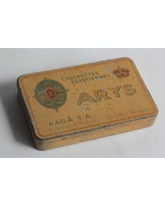 Boîte à Cigarettes tôle Arys Raga SA Arslanian & Nedjati