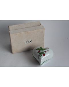 Christian DIOR Boite cœur porcelaine Limoges Fraisier