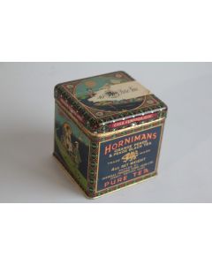 Boîte à thé tôle lithographiée Horniman's Pure Tea
