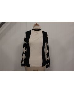 HERMES Pull manches damier cachemire T38