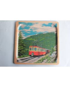 Plateau vintage mélamine Chemin de fer Yverdon Ste Croix Suisse Platex