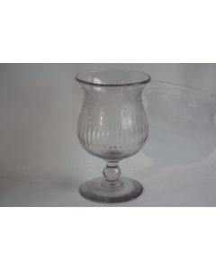 Vase verre à pied gravé Vignes