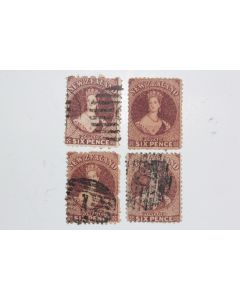 Timbres Colonie anglaise nouvelle Zélande Victoria six pence 1862-1964