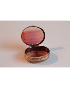 Boîte à pilules pomponne agate