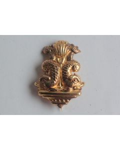 Ancienne broche dauphins étain or