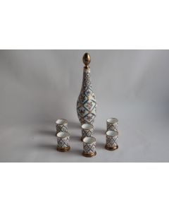Service à liqueur porcelaine argent vermeil