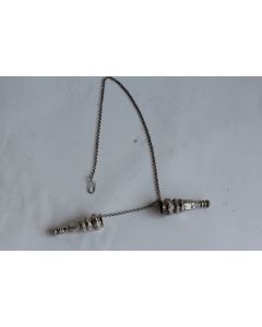 Porte aiguilles à tricoter métal argenté