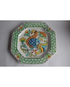 Romano INNOCENTI Plat octogonal céramique Italie 1960
