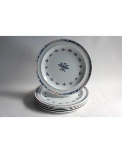 6 Assiettes faïence Wedgwood Vieux Rouen Etruria
