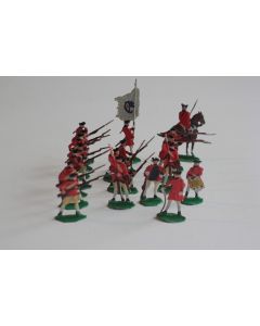Soldats plats d'étain OKI 436 Mousquetaires prussiens Corps franc Grenadiers 1760