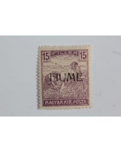 Timbres Hongrie surcharge Fiume Italie 1916-1917