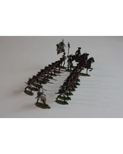 Soldats plats d'étain OKI 457 Fusiliers prussiens 1760