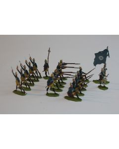 Soldats plats d'étain OKI 471 Mousquetaires prussiens  1760