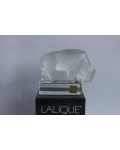 LALIQUE Bison cristal dépoli 