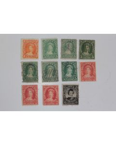 11 Timbres Colonie anglaise nouveau-Brunswick Victoria 1860-1863